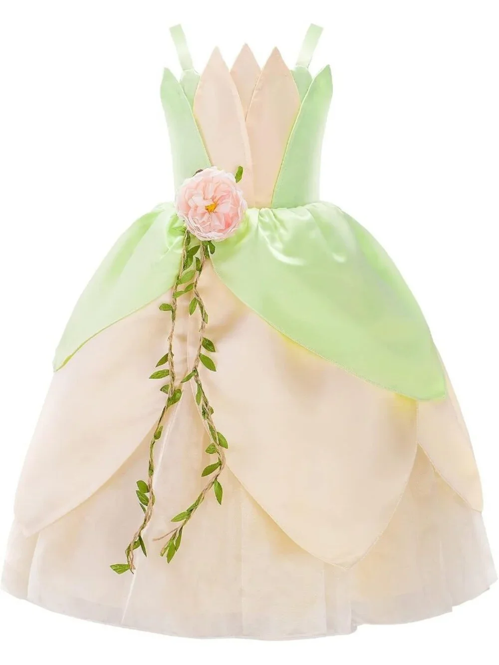 Girls Princess Costume Ball Gown Fancy Dress Halloween Party Outfit